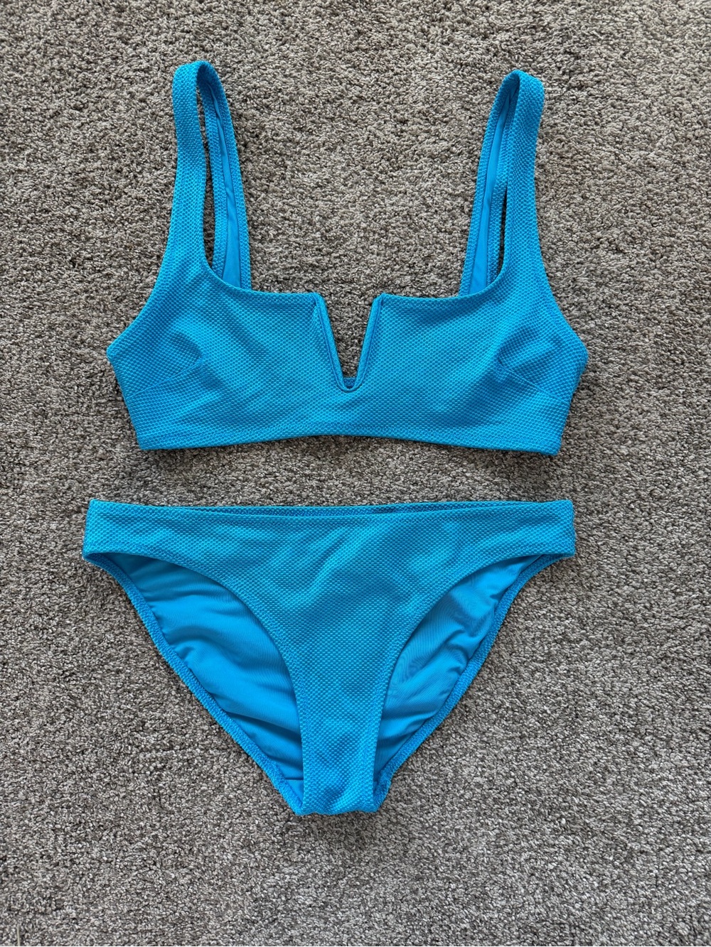 Aerie Bright Blue V-Notch Bikini Set